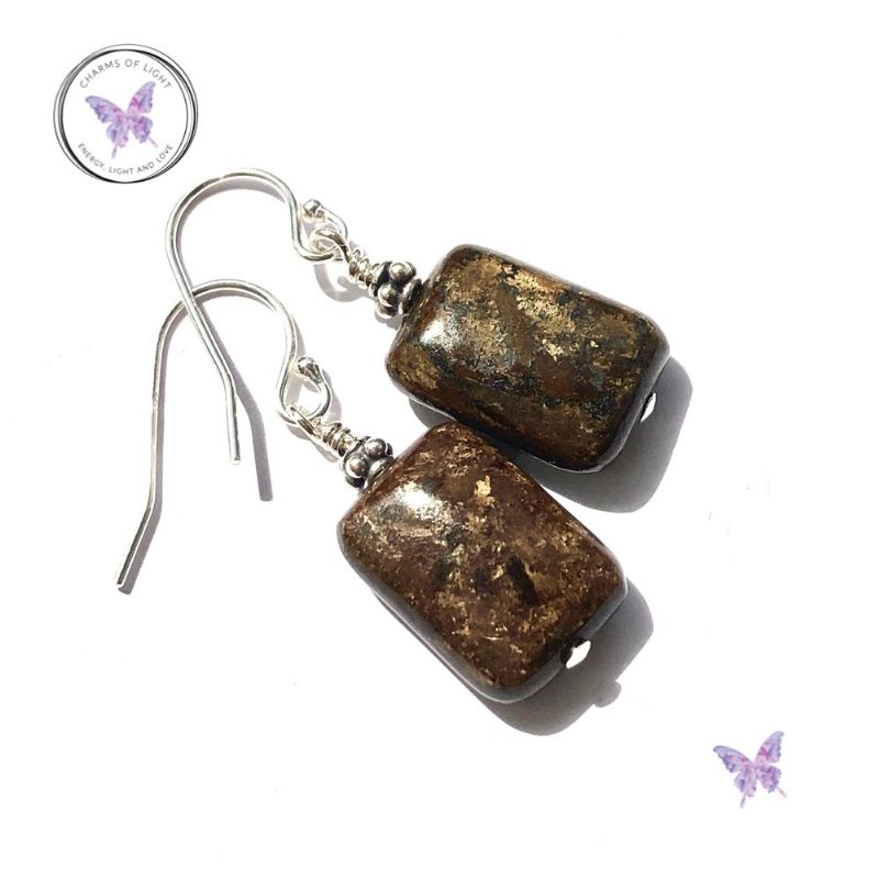 Bronzite Rectangles Earrings